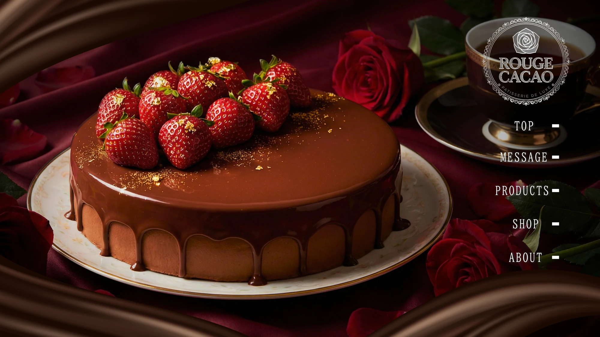 Rouge Cacao ホームページのメインビジュアル